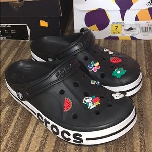 Black Crocs (Jibbitz included)